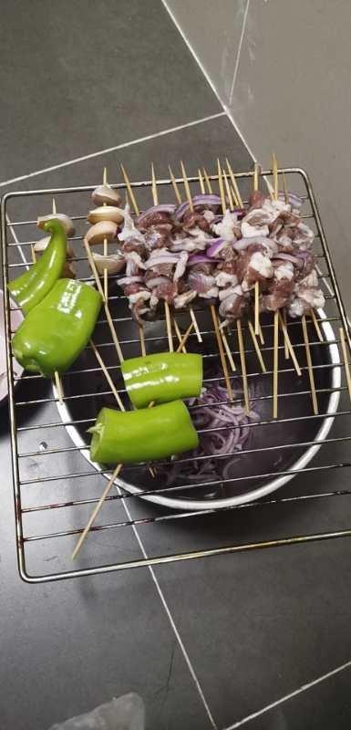 羊肉串用家里烤箱烤出明火烧烤的味道！