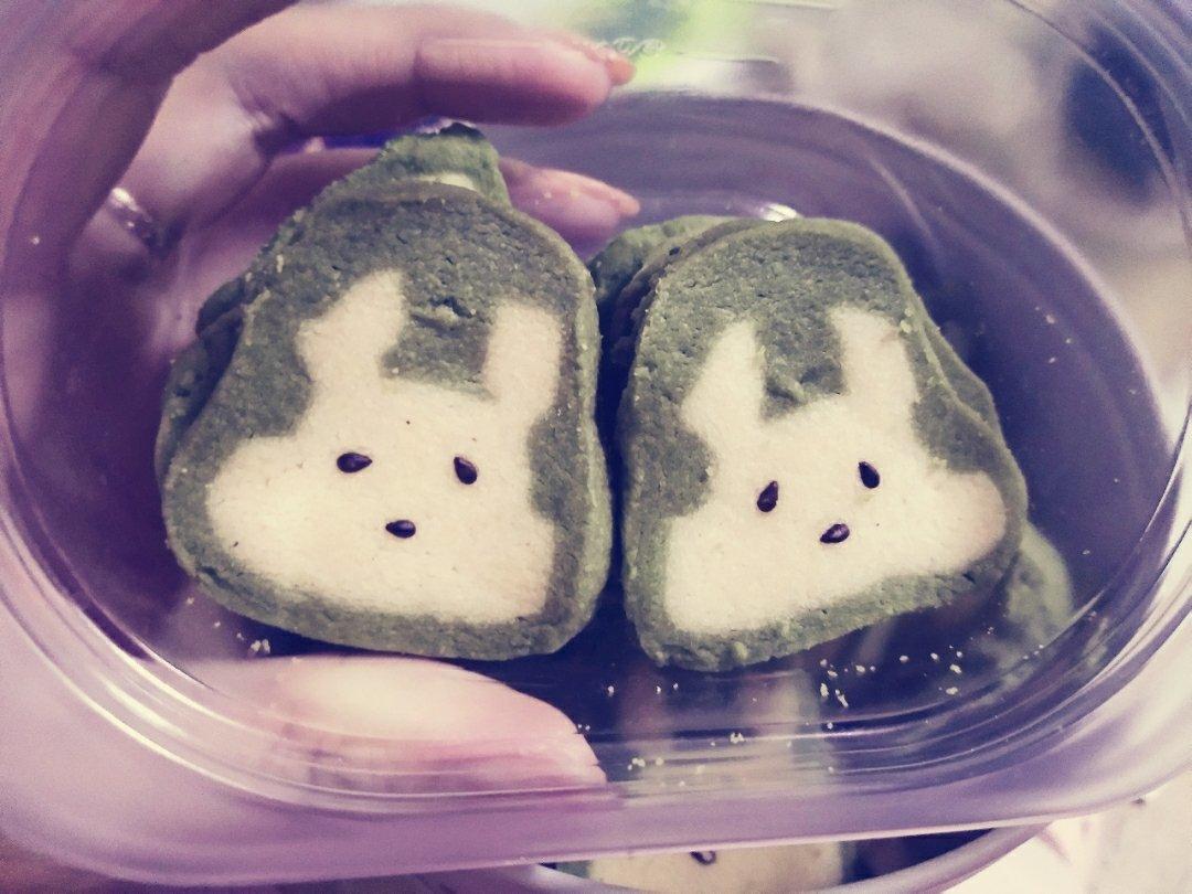 抹茶兔兔曲奇（比熊猫简单！超详细实物图+超良心手绘图）