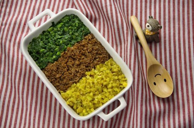 素食•三色丼的做法