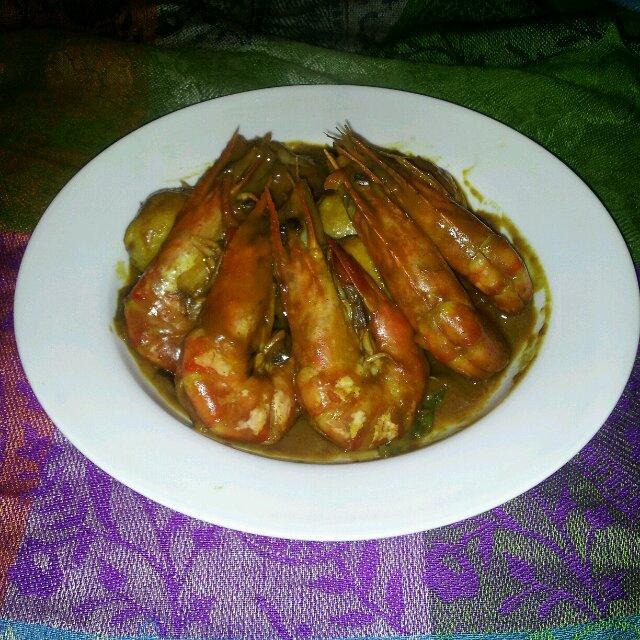 椰浆咖喱虾