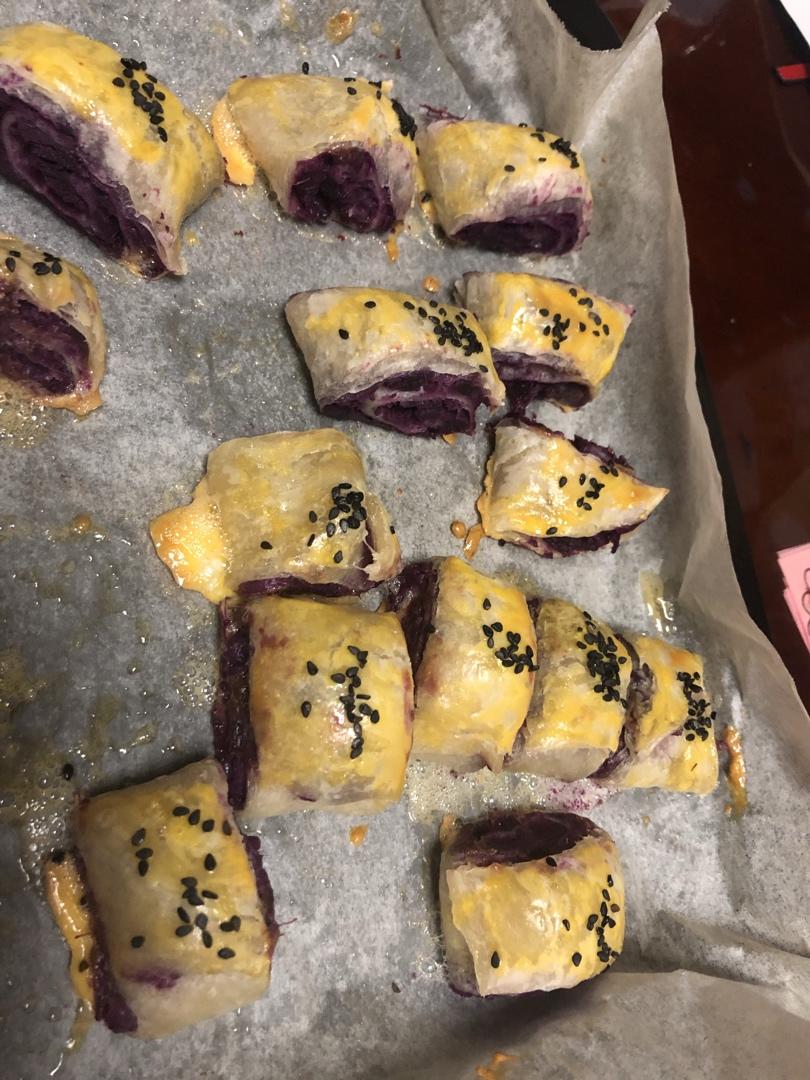 万能的手抓饼系列～紫薯酥