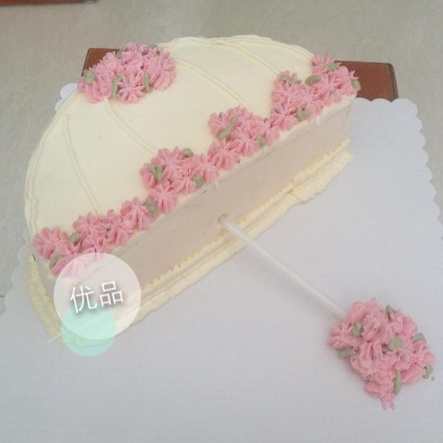 小花伞蛋糕的做法