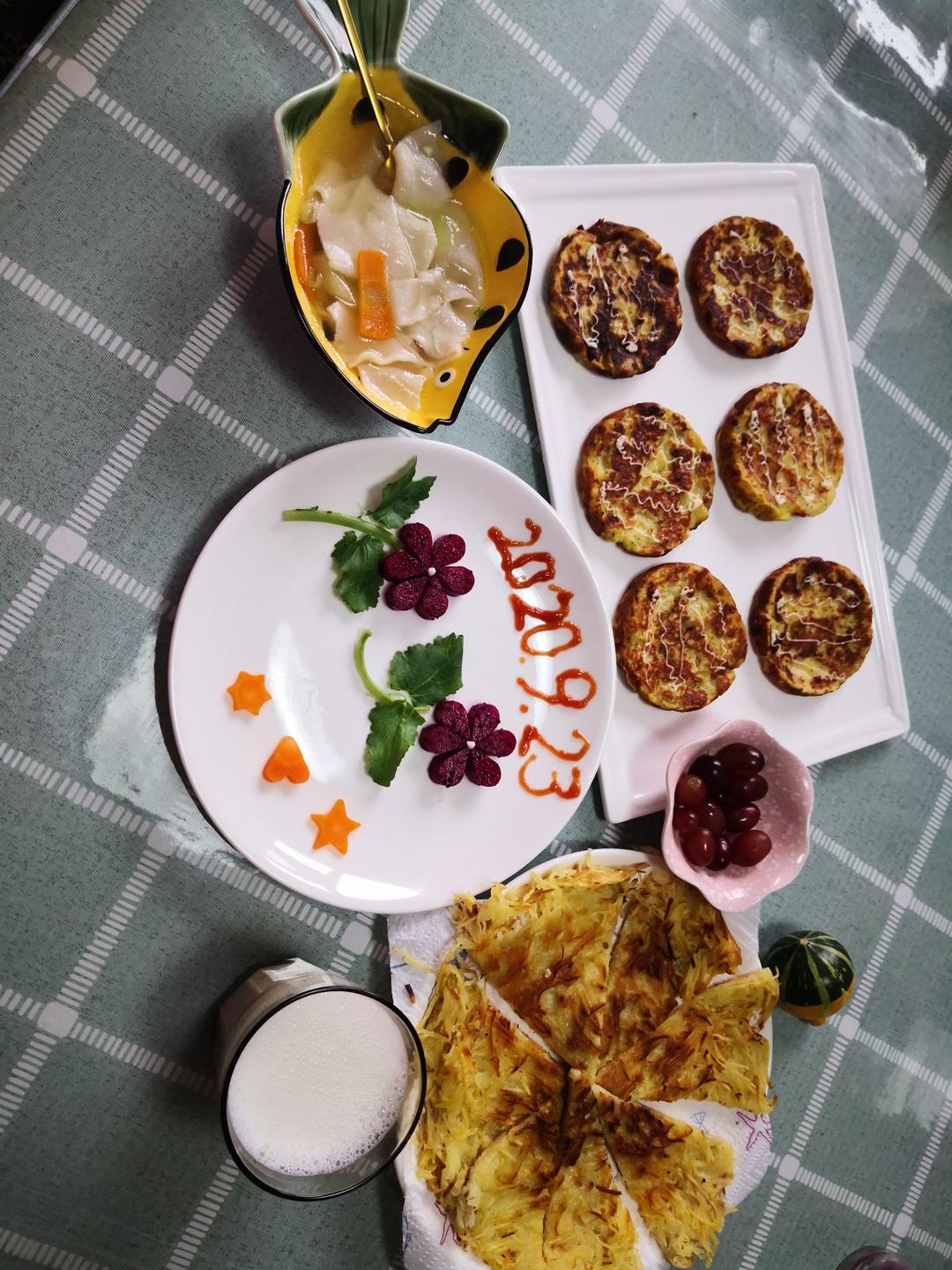 土豆丝鸡蛋饼