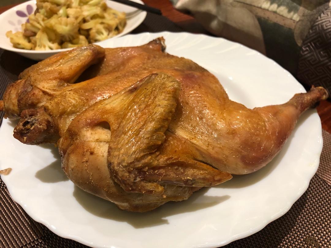 烤箱盐焗鸡