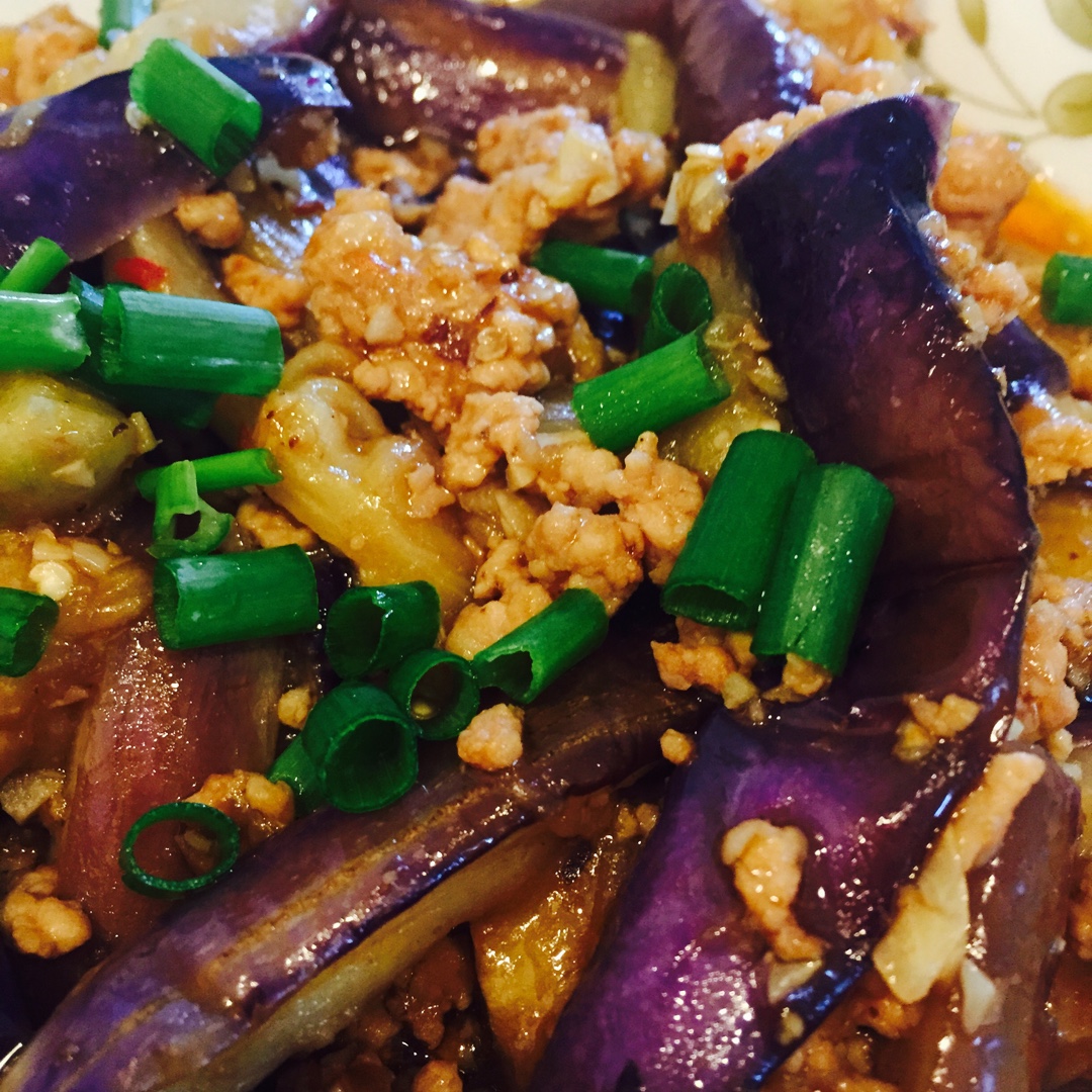 红烧肉沫茄子