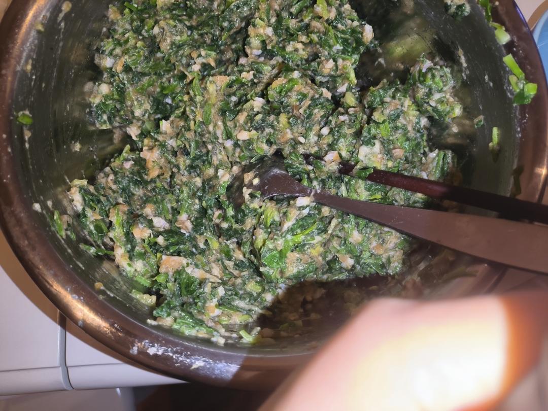 美味的野菜芥菜饺子