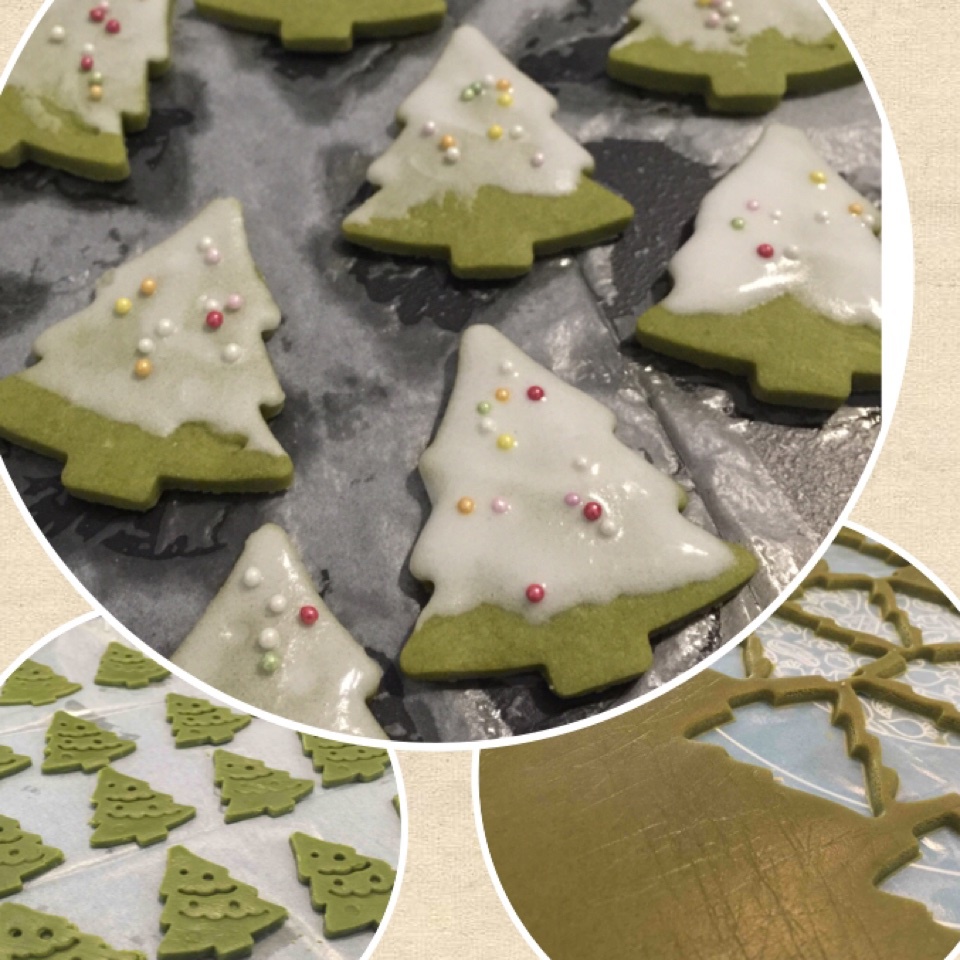 圣诞树饼干（抹茶炼乳脆饼）