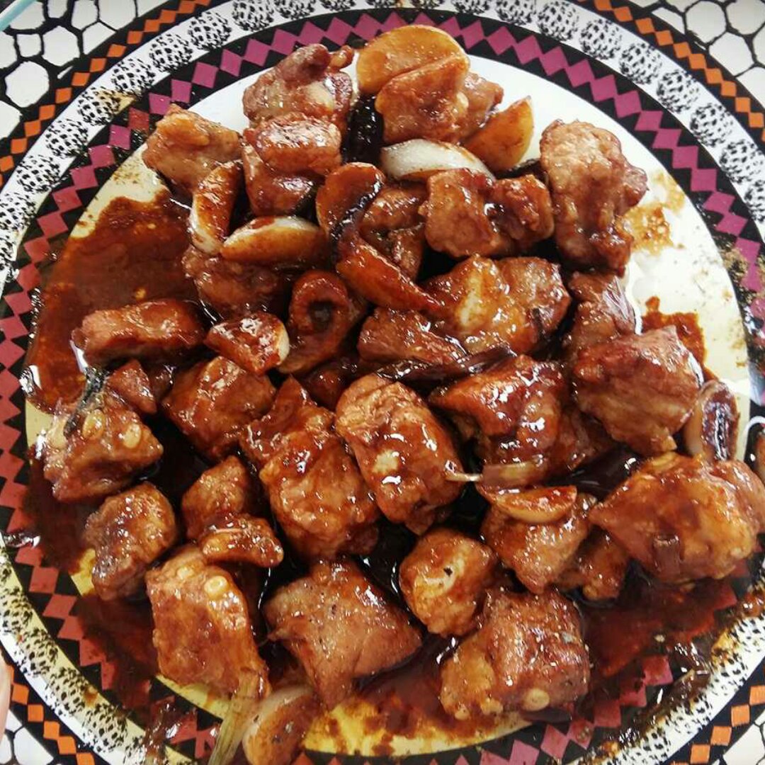 逛吃狂吃逛吃狂吃做的香蒜孜然猪肉粒解馋神器