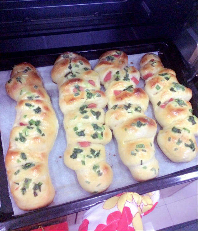 葱香火腿面包
