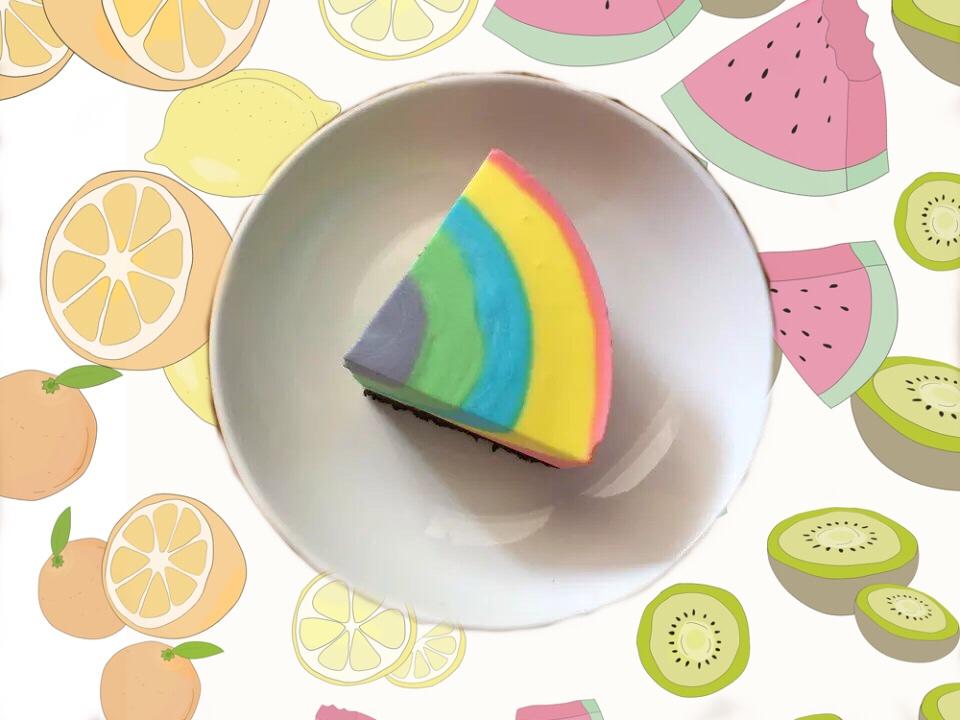 彩虹慕斯蛋糕
