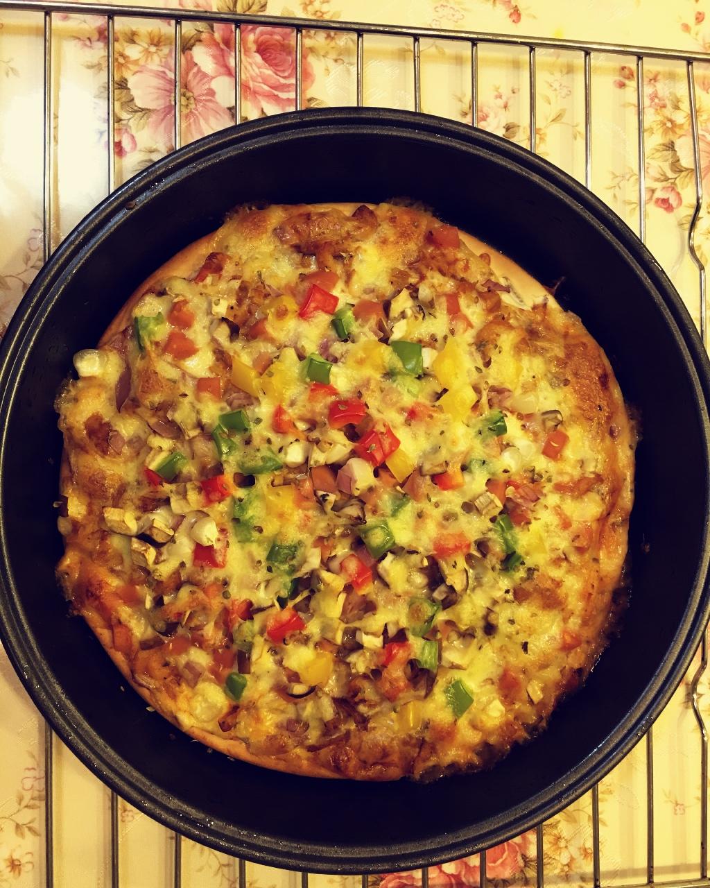 奥尔良烤鸡肉披萨