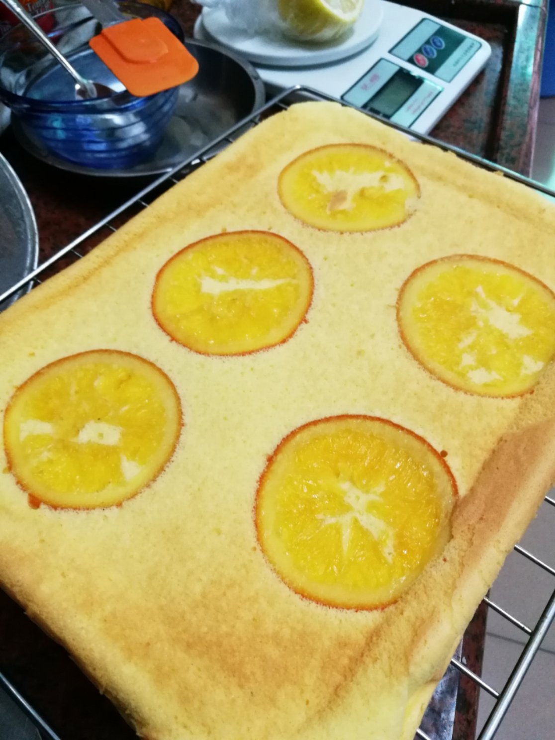 视觉系~~【橙子片蛋糕卷】