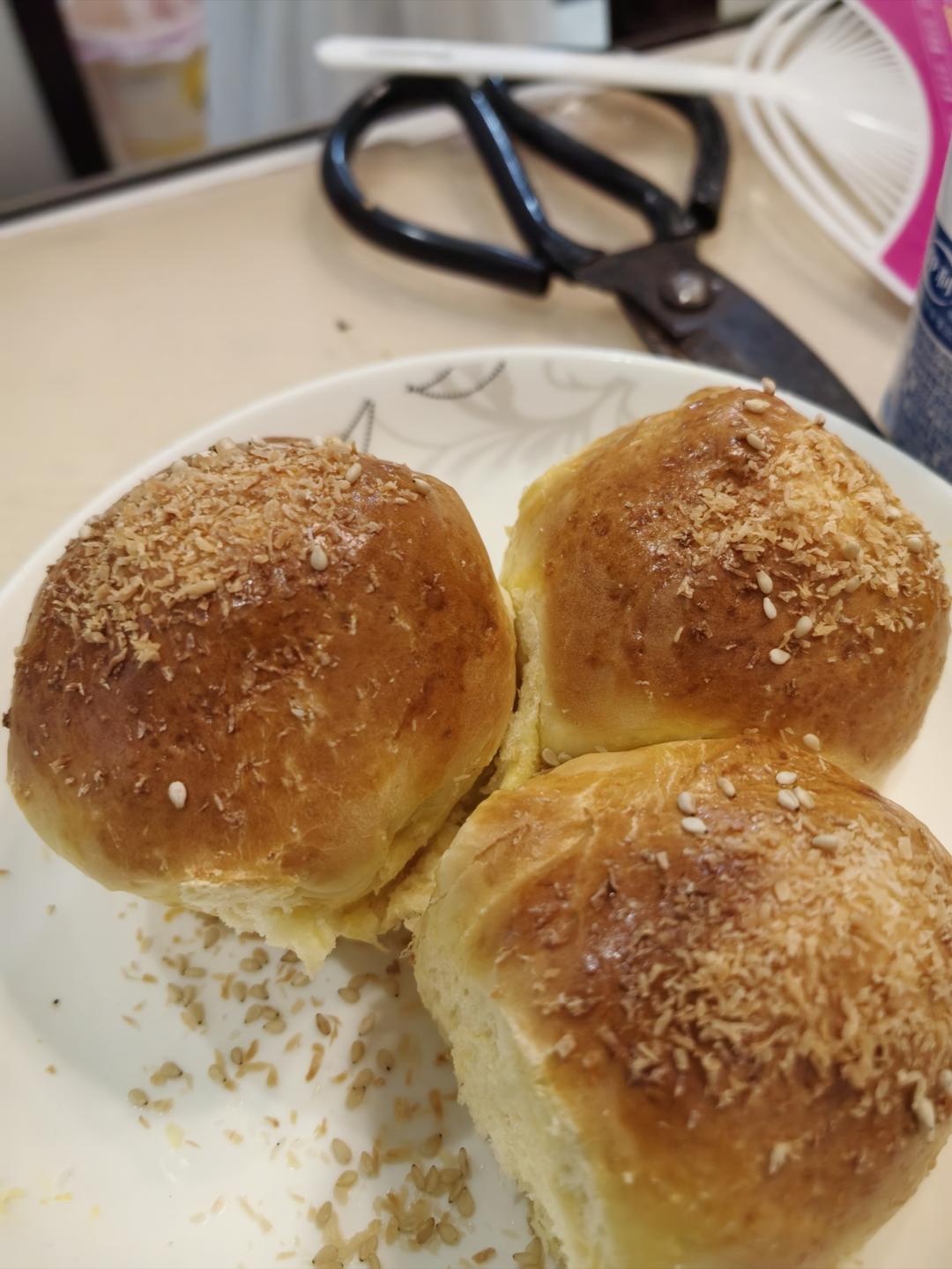 空气炸锅版蜂蜜肉松面包