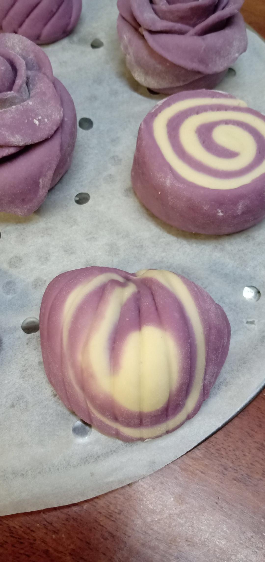 太斑斓贝壳豆沙包