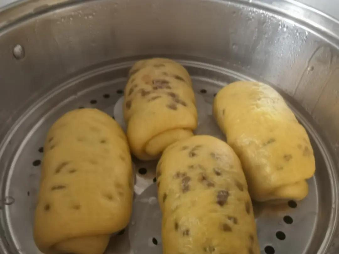 芒果馒头——纯芒果泥和面
