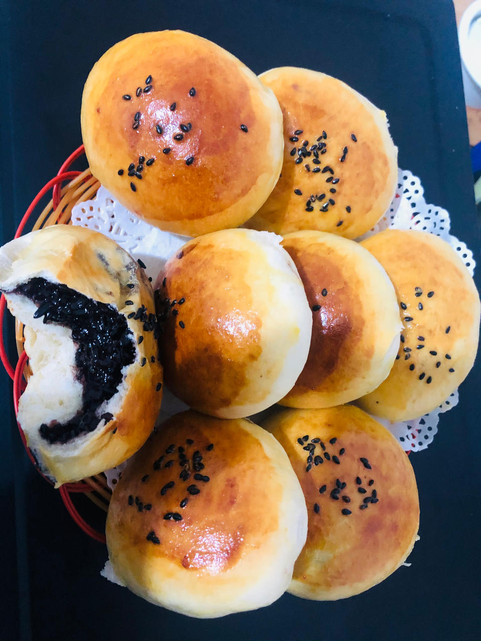 软软萌萌的紫米小面包