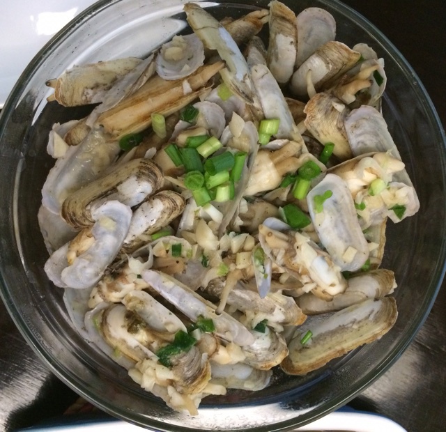 葱姜炒蛏子