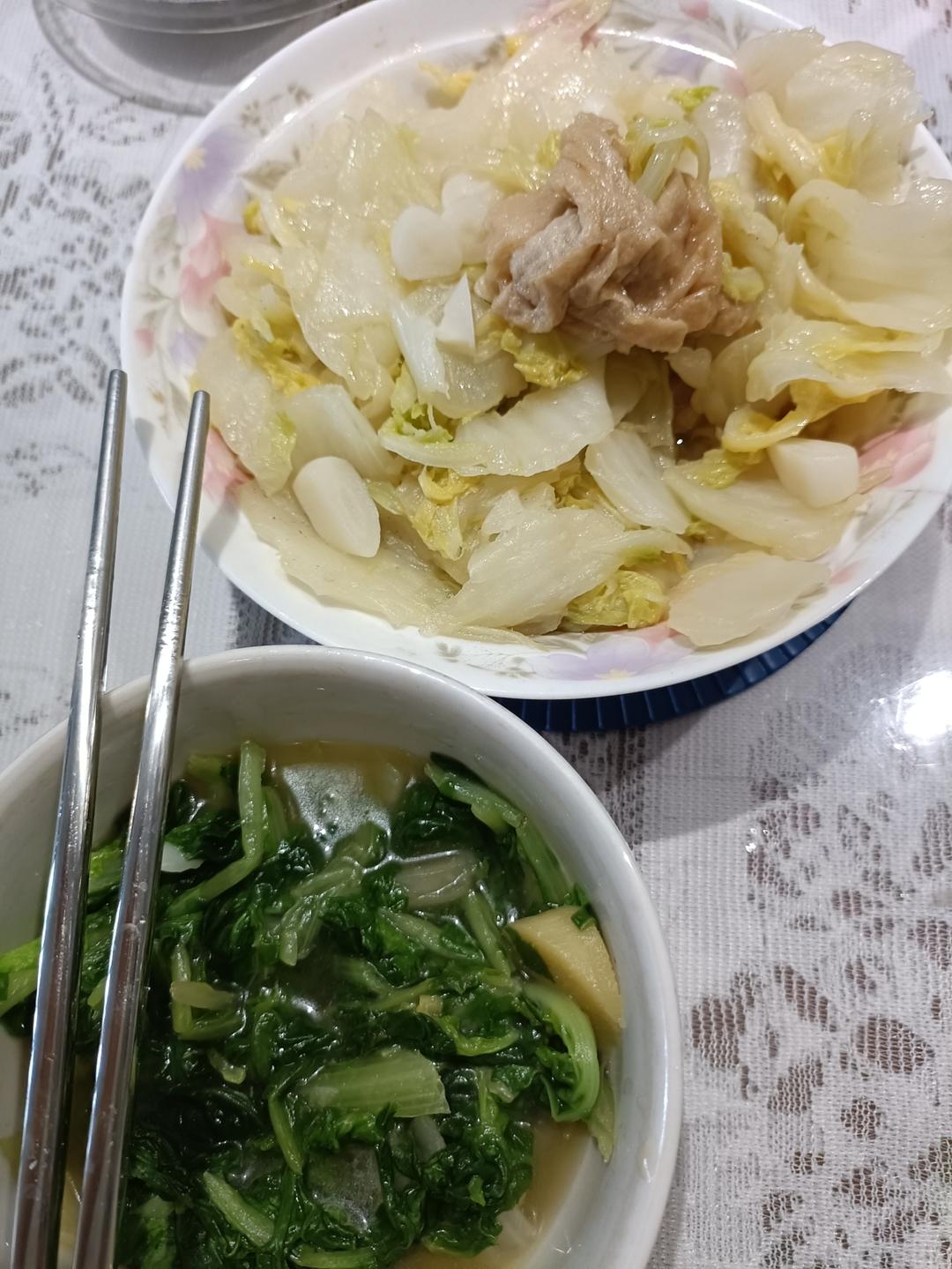 白菜烧面筋