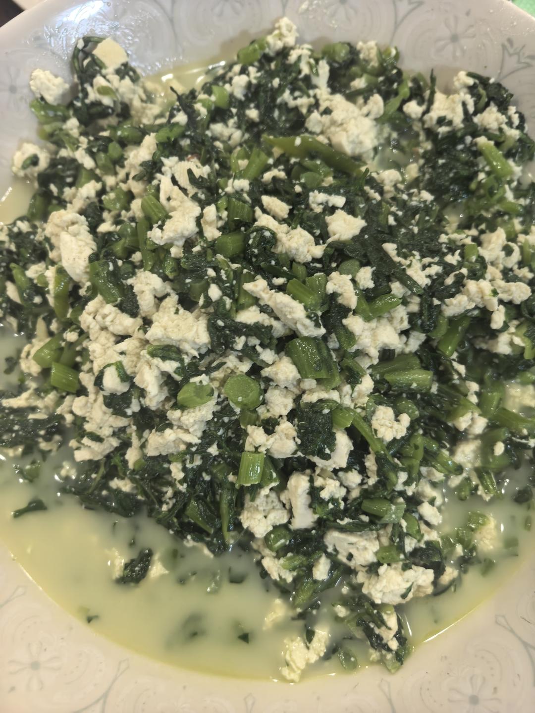 茼蒿小豆腐