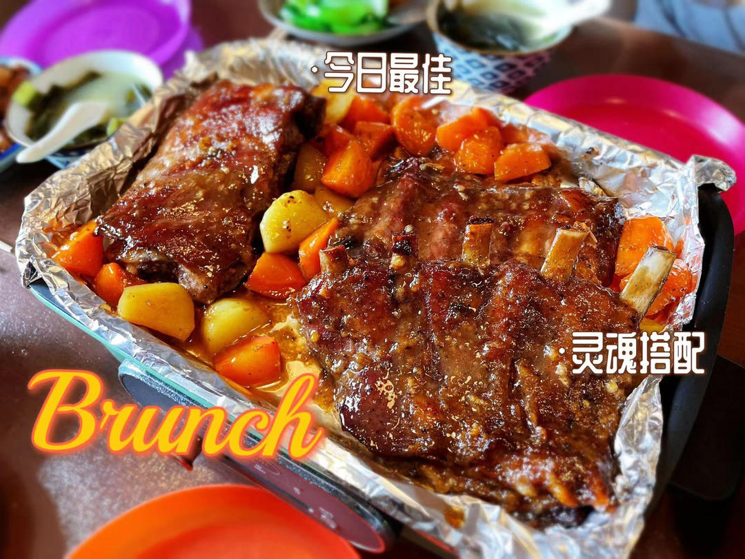 最简单的焦香软糯烤猪肋排