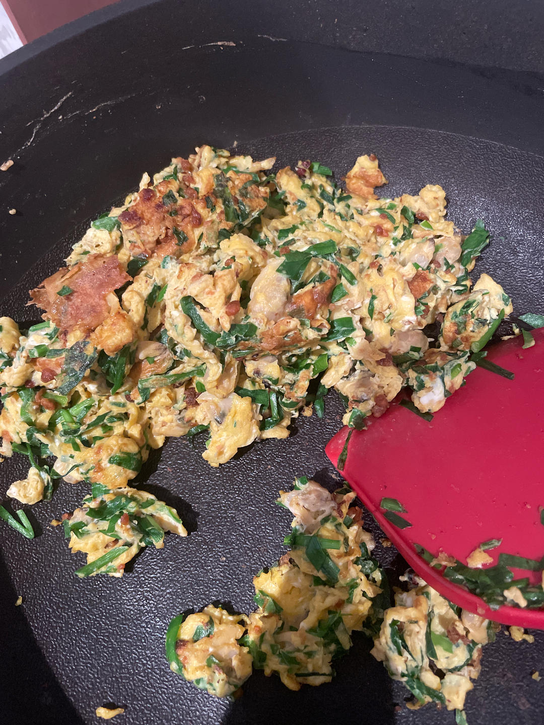 【韭菜鸡蛋爆蛤肉】山东人这么炒鸡蛋，谁能顶得住