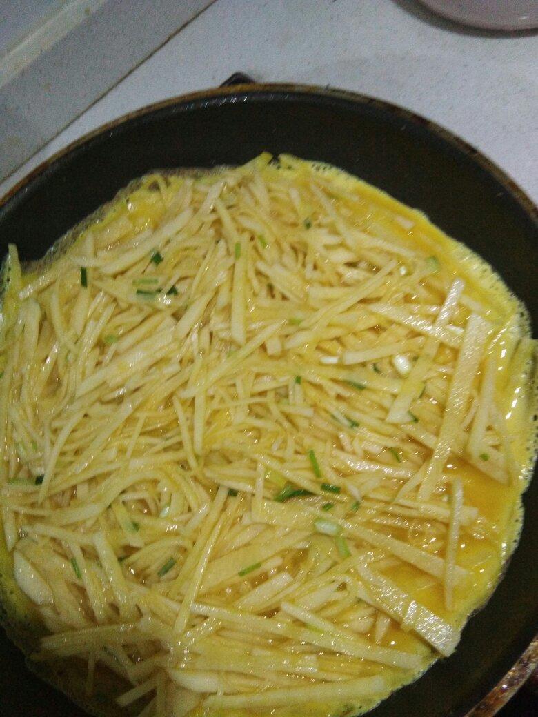 土豆丝鸡蛋饼