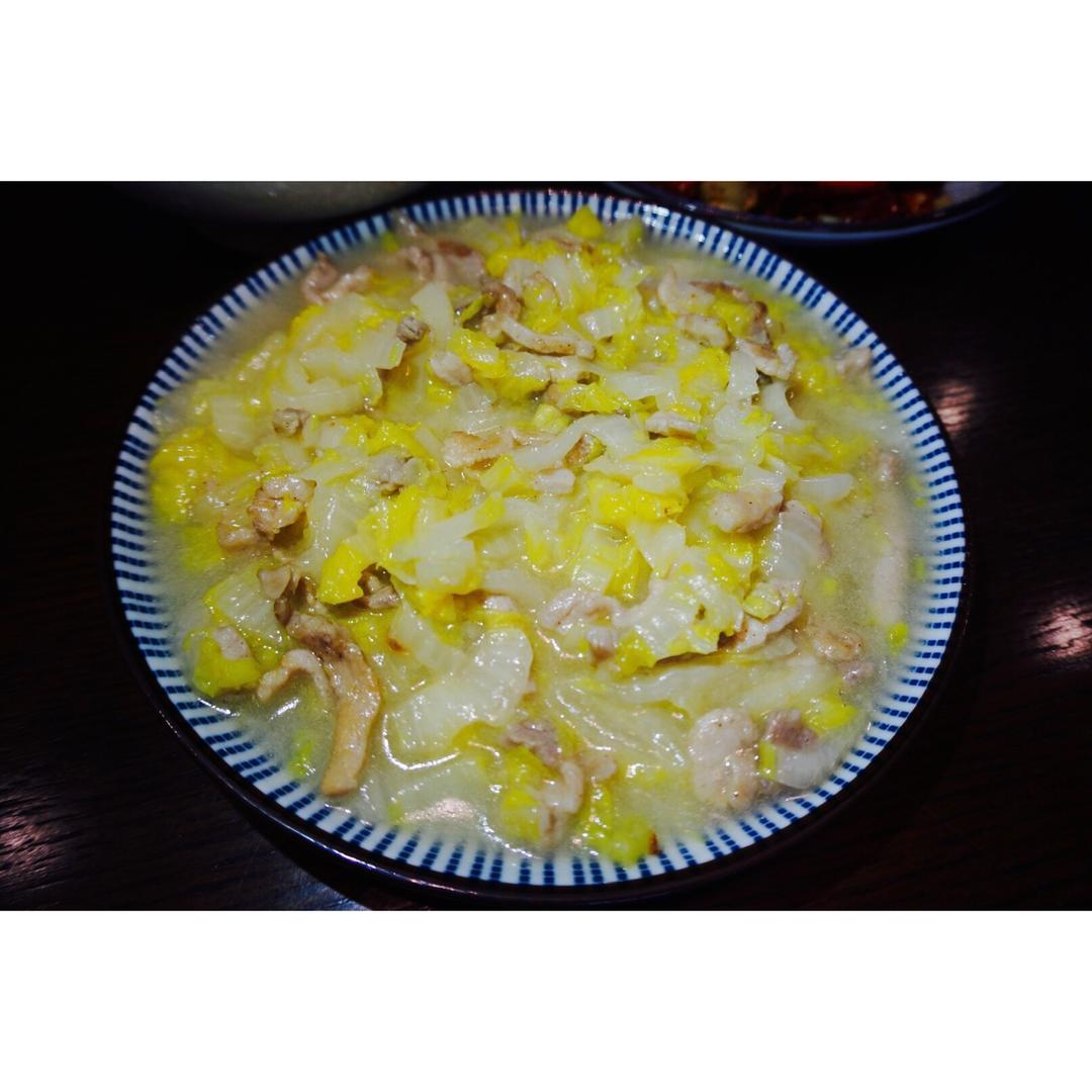白菜烂糊肉丝