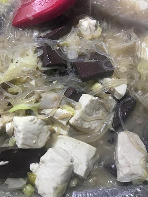 大白菜炖豆腐、猪血的做法 步骤13
