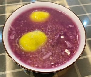 紫薯汤圆粥～早餐的做法 步骤3