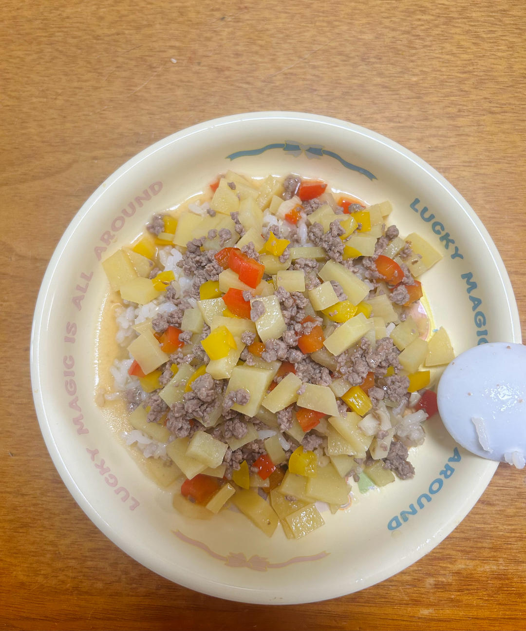 超简单肉末土豆盖饭的做法