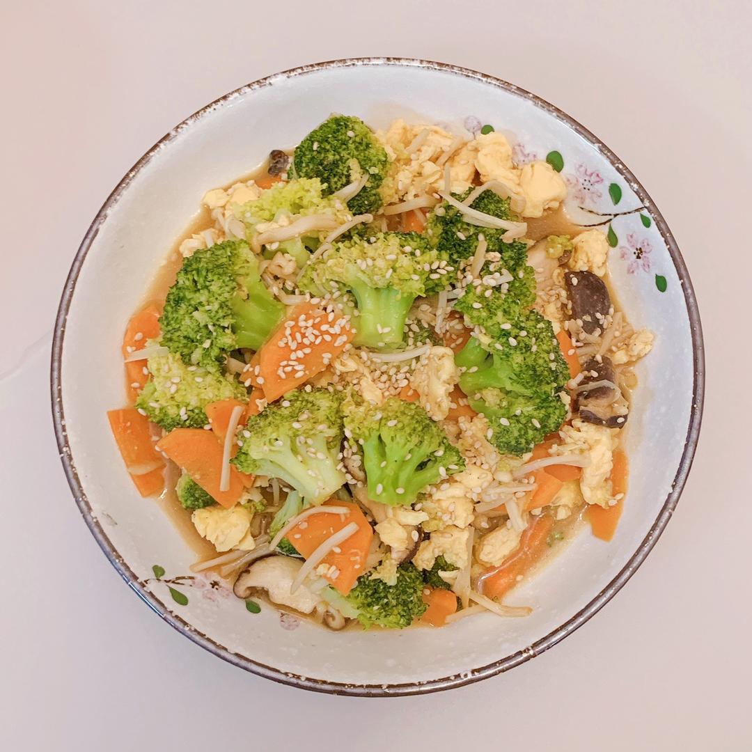 什锦素炒西兰花