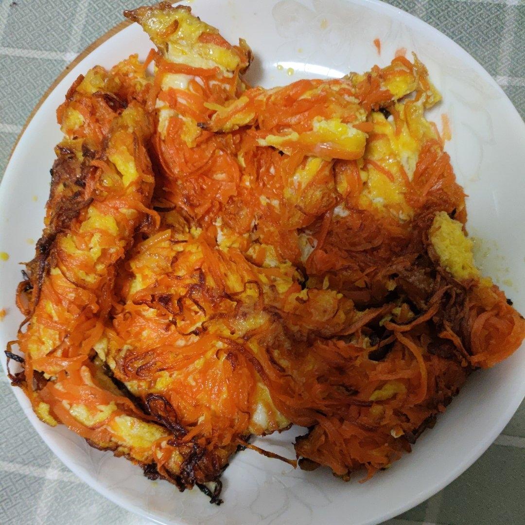 减脂餐-低脂无糖但香甜好吃的胡萝卜煎蛋