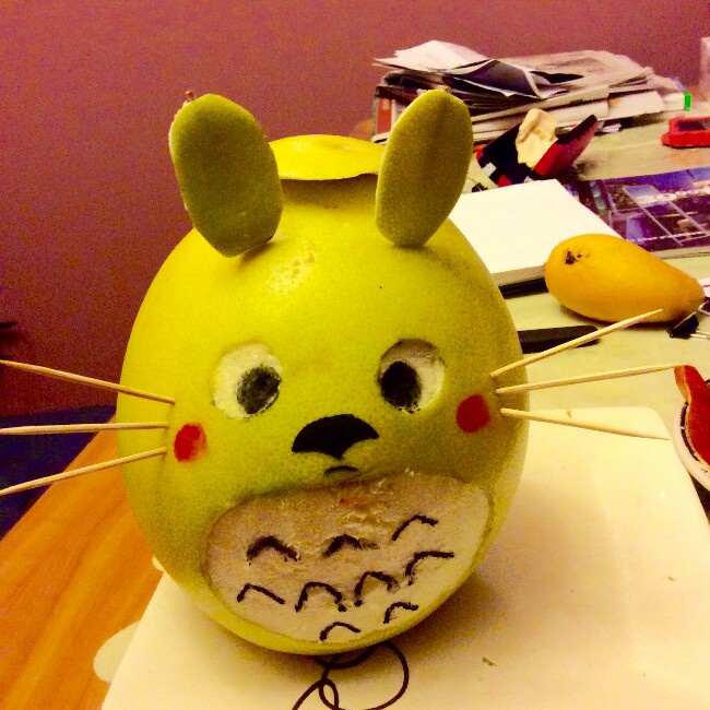 lluvia做的顽皮柚子龙猫