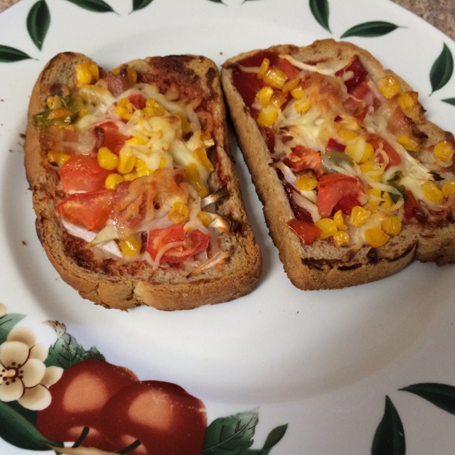 吐司培根小批萨