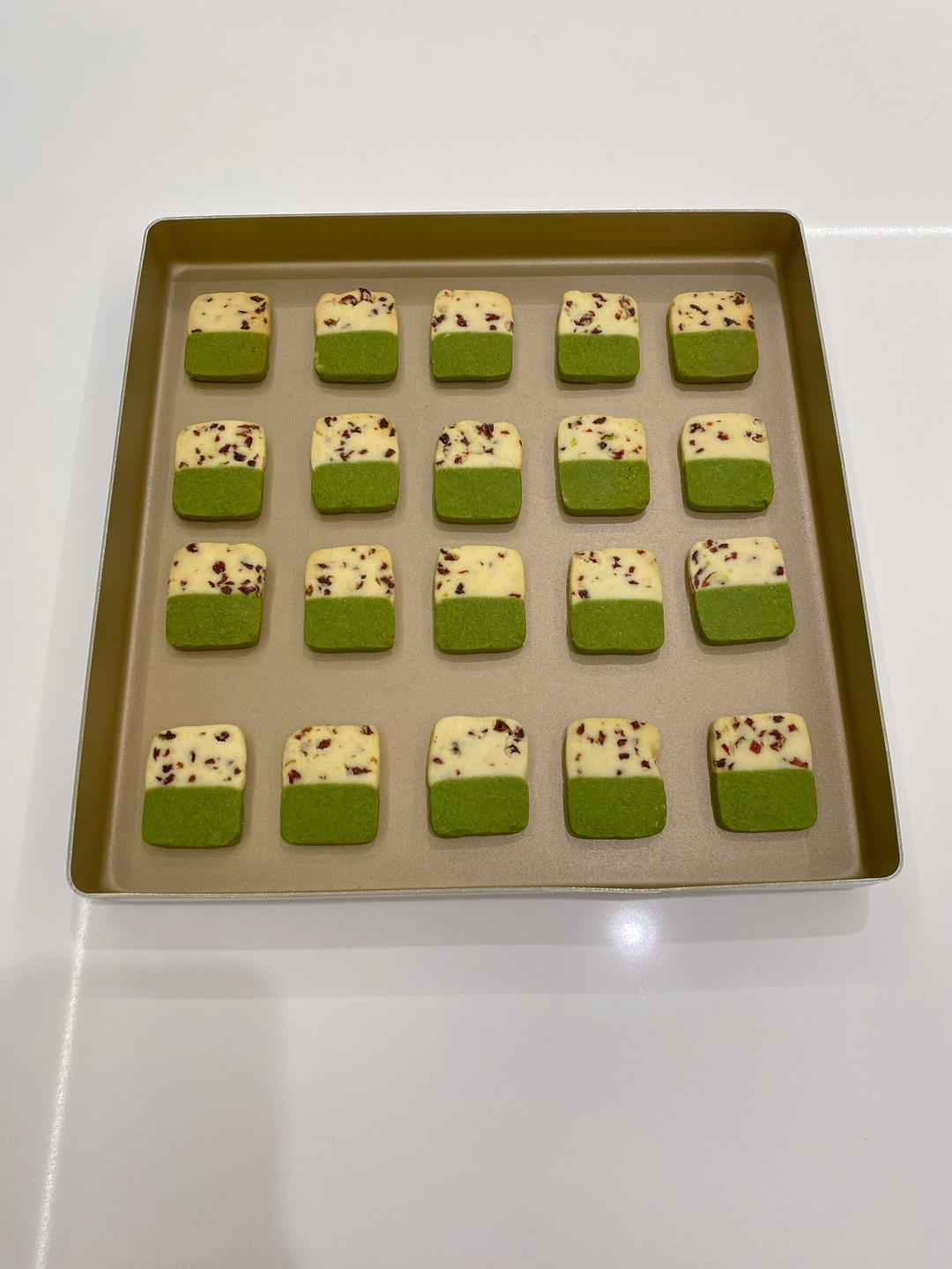 抹茶蔓越莓双色曲奇‖Cookies