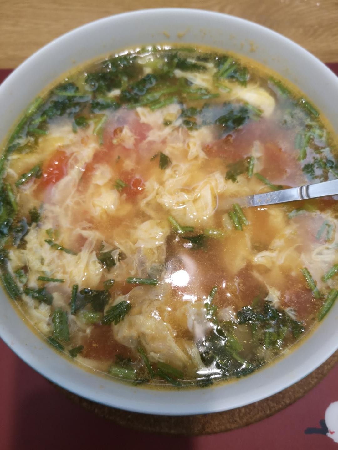 【跟我做不会错】简单又好喝的西红柿鸡蛋汤，家常又营养哦