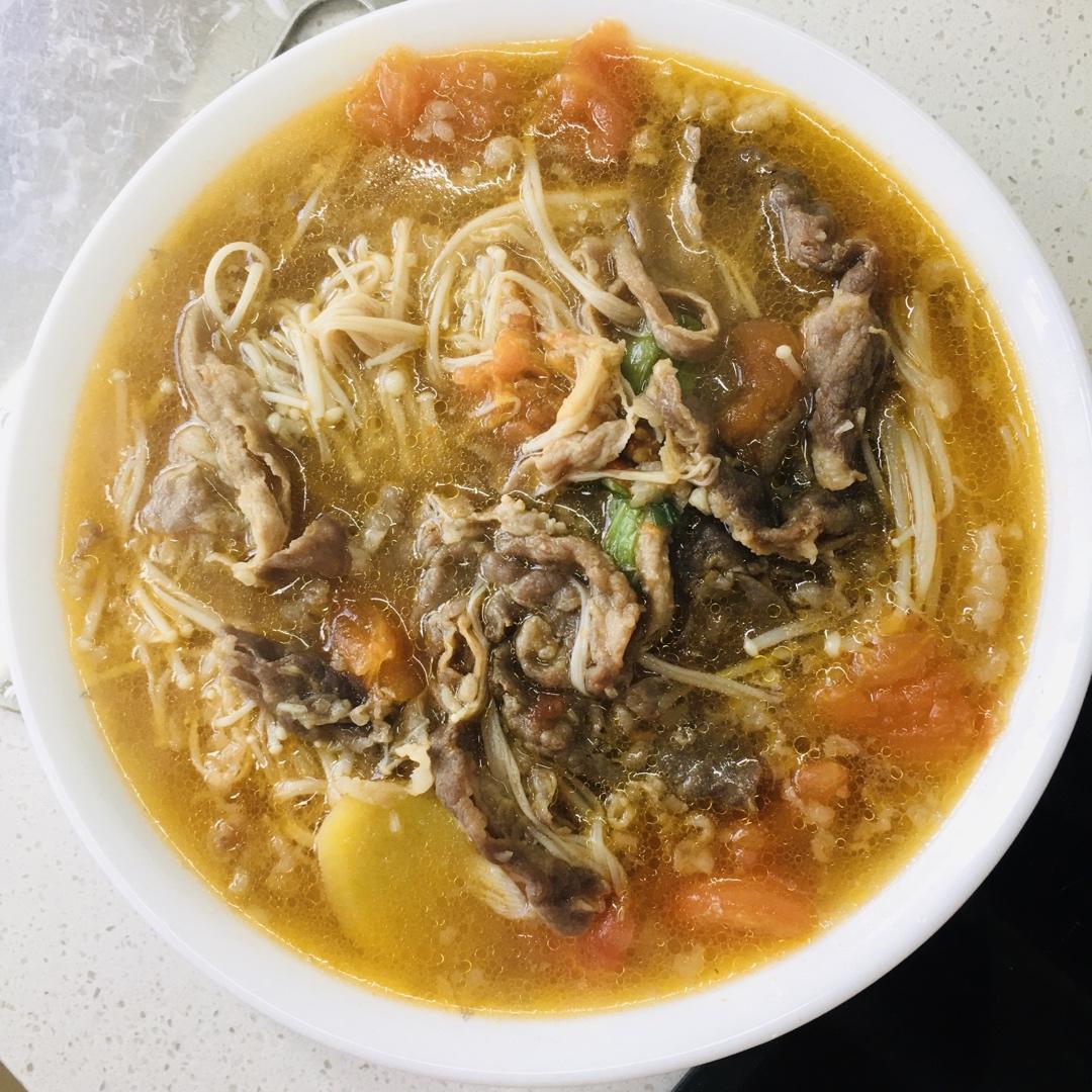 番茄肥牛金针菇