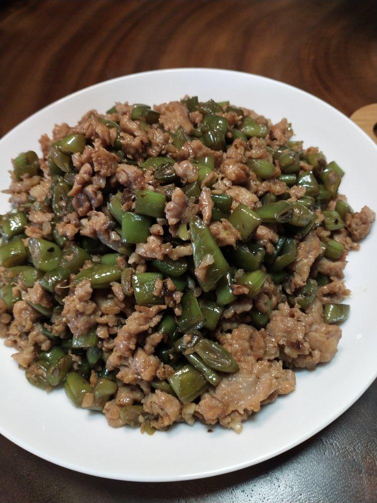肉沫豆角下饭菜