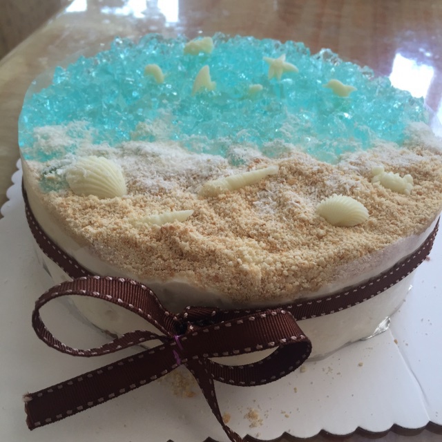 蓝色の海洋酸奶慕斯蛋糕