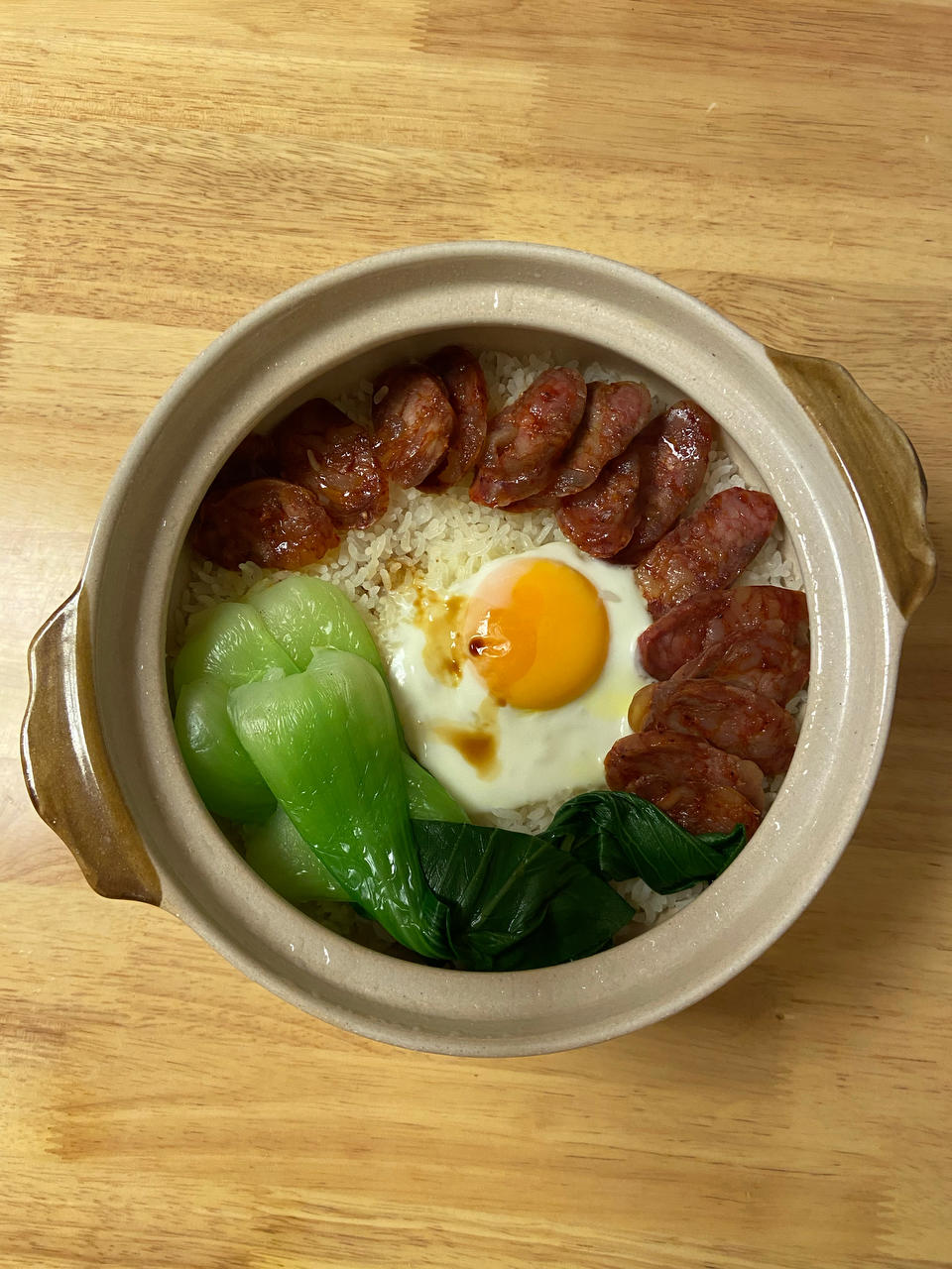 香喷喷的🍲腊肠煲仔饭（砂锅版）超简单神速