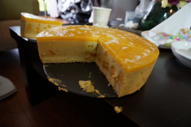 料超足的芒果慕斯蛋糕
