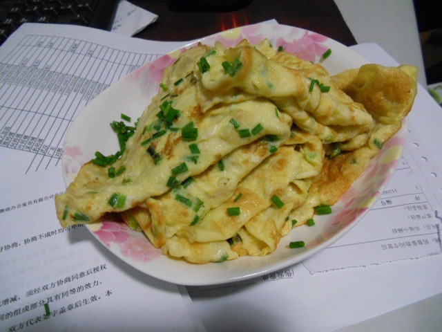 葱花鸡蛋饼