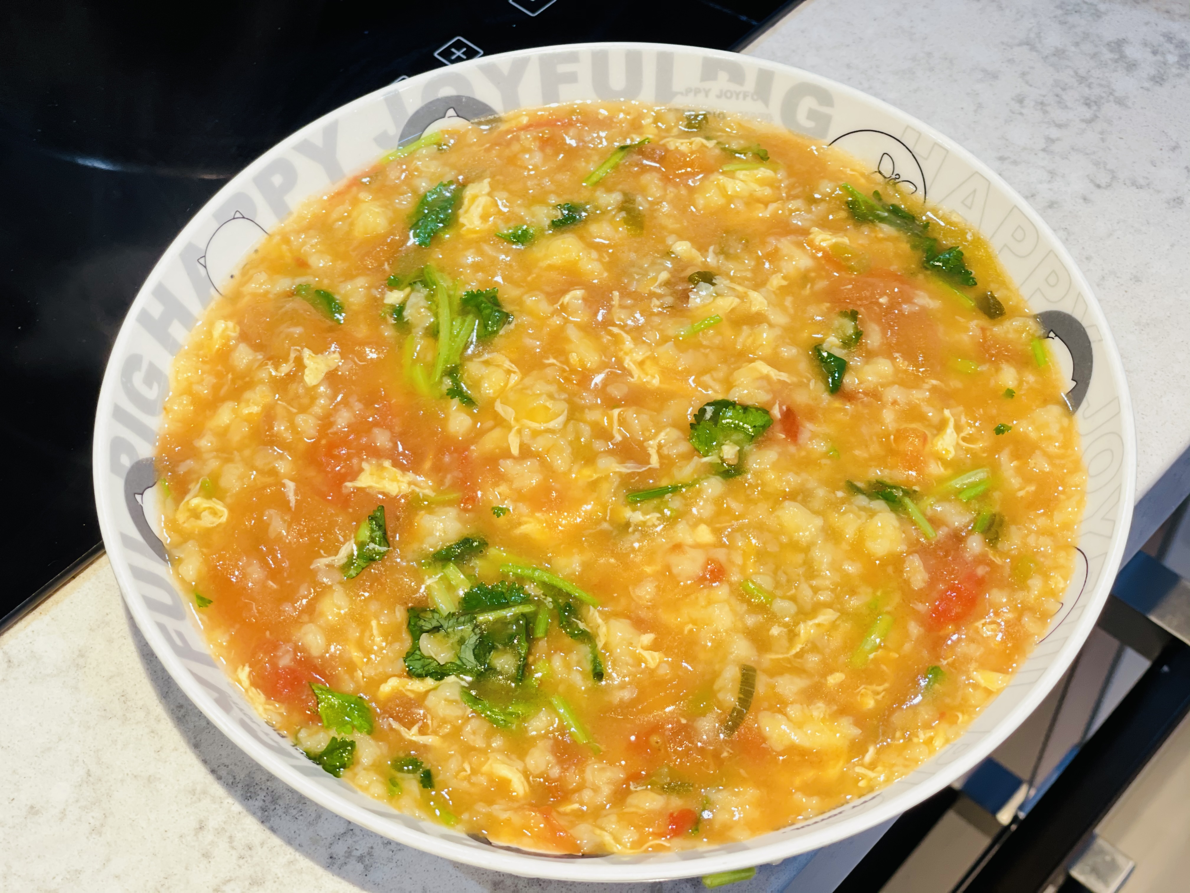 超级简单早餐-西红柿疙瘩汤的做法
