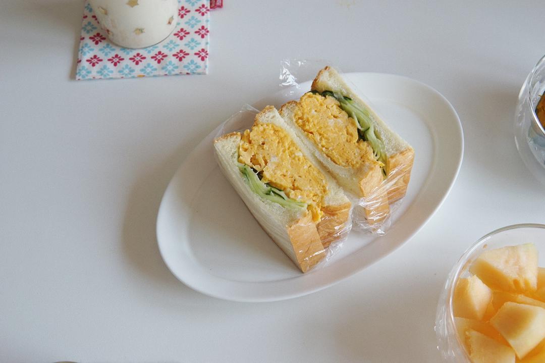 超厚鸡蛋三明治