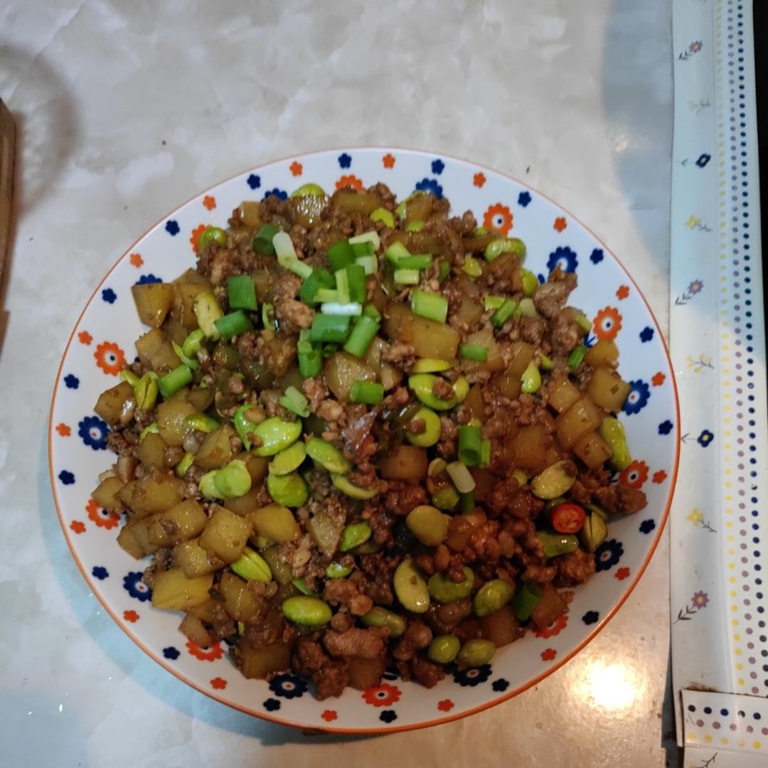 肉沫炒毛豆｜下饭神器