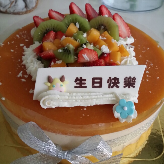 料超足的芒果慕斯蛋糕