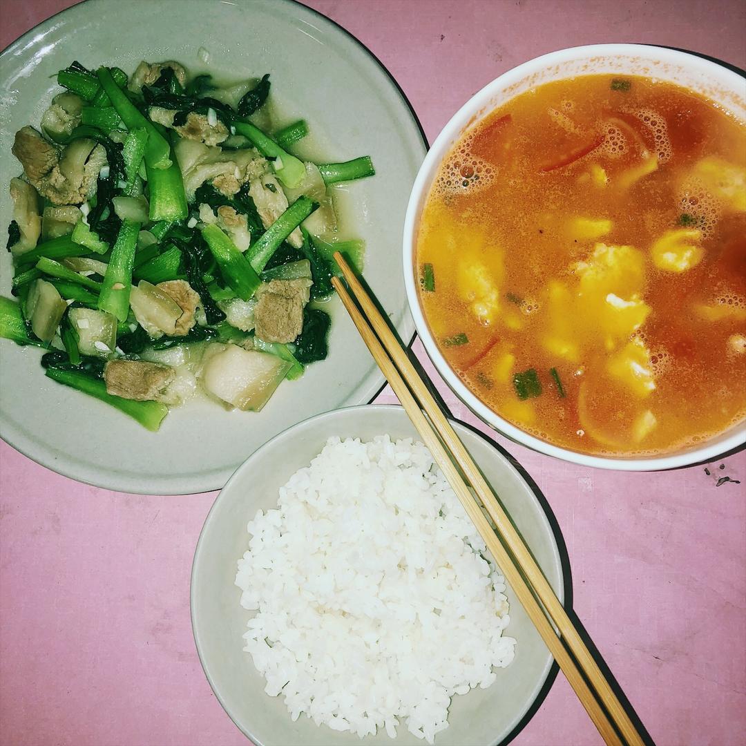 青菜炒五花肉