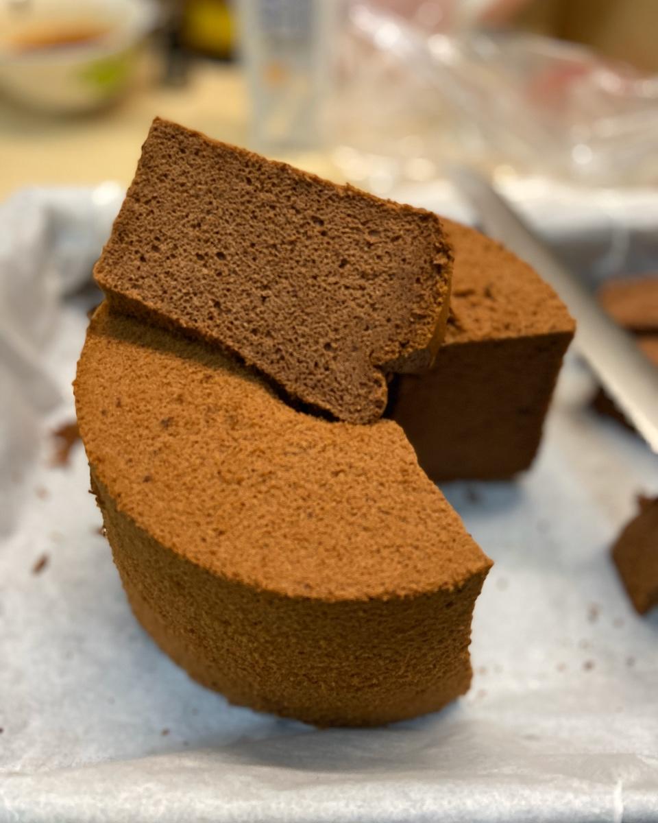 不消泡的巧克力戚风胚/「戚风及其衍生」烘焙视频蛋糕篇2