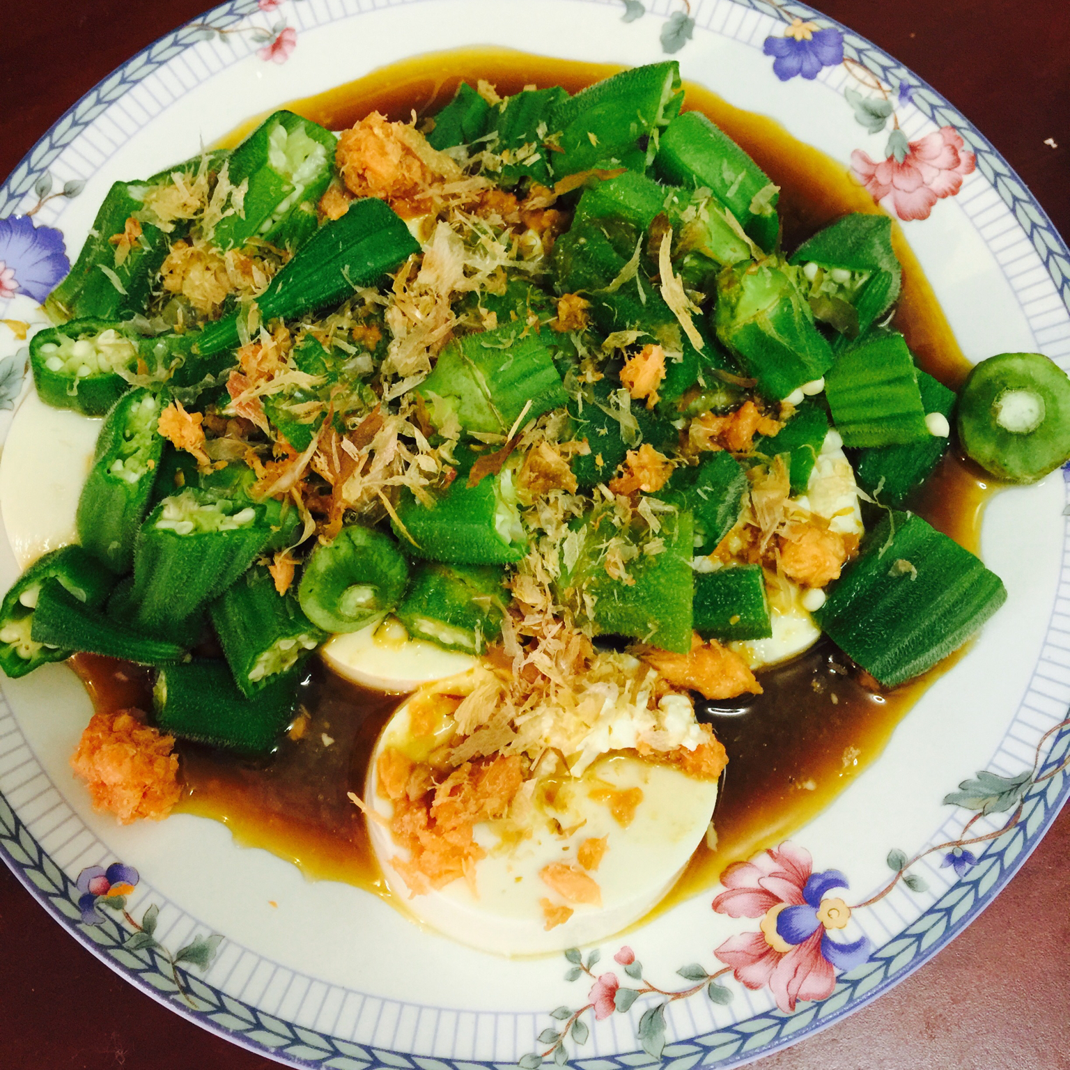 日式秋葵拌豆腐