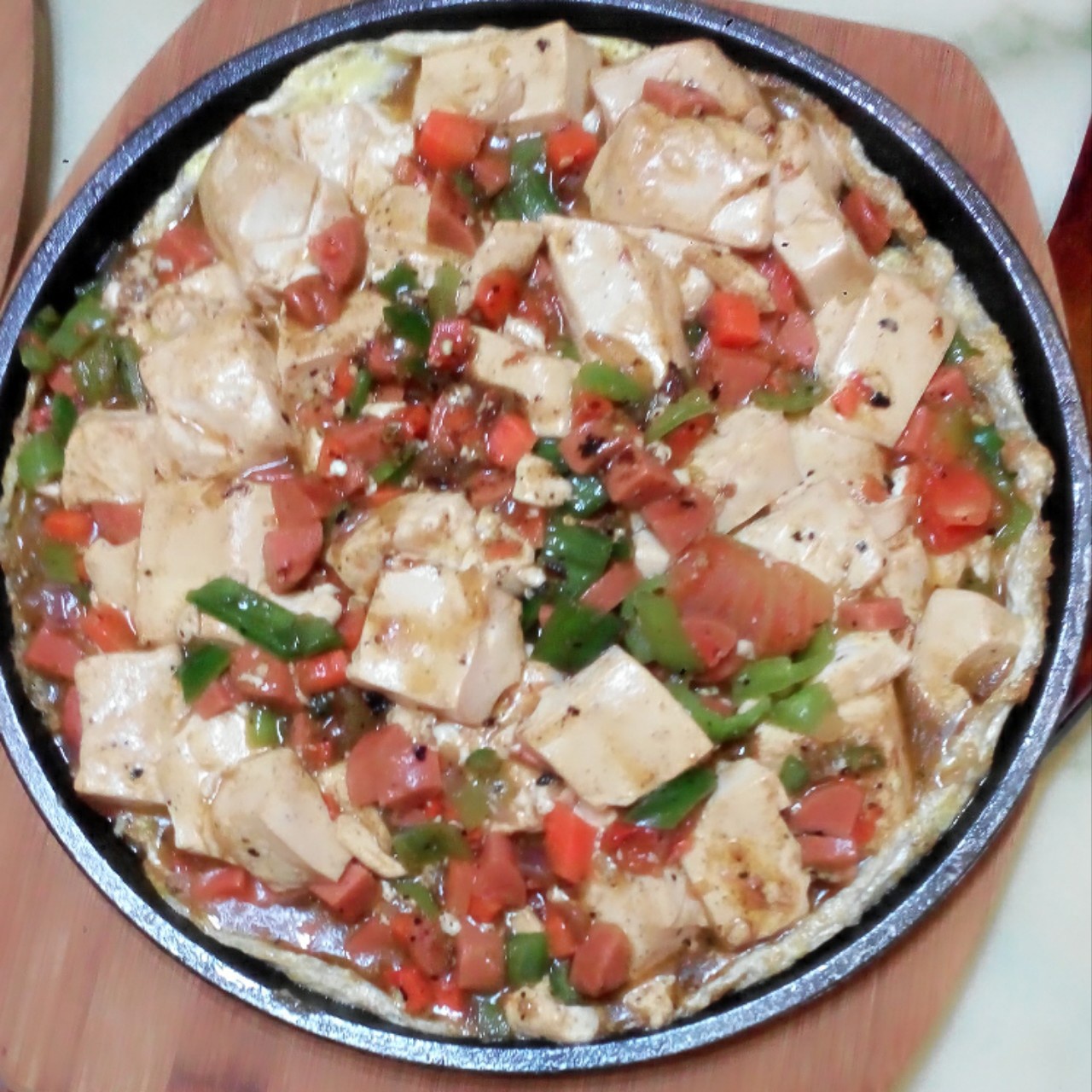 铁板日本豆腐——滋滋响的美味